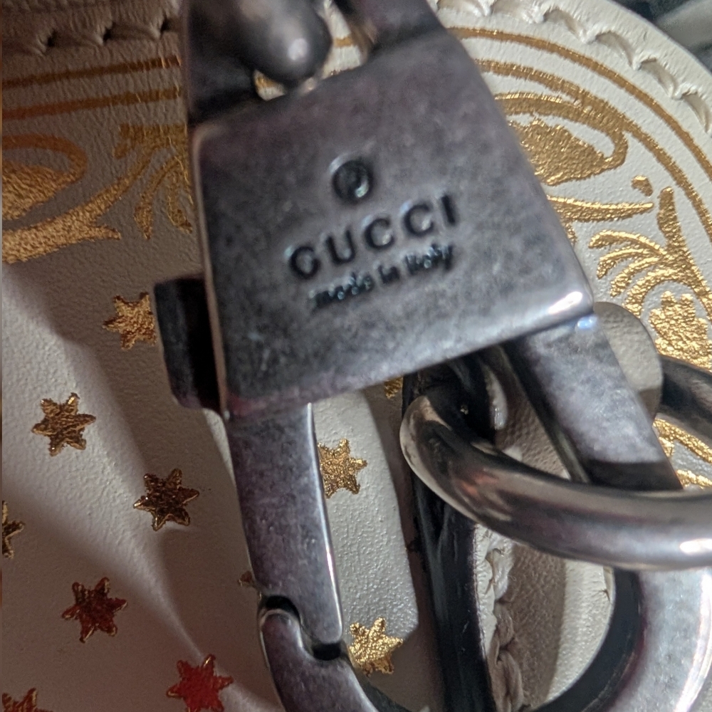 Gucci Guccy Sega Mini Dome Crossbody Bag White Gold - Picture 10 of 16